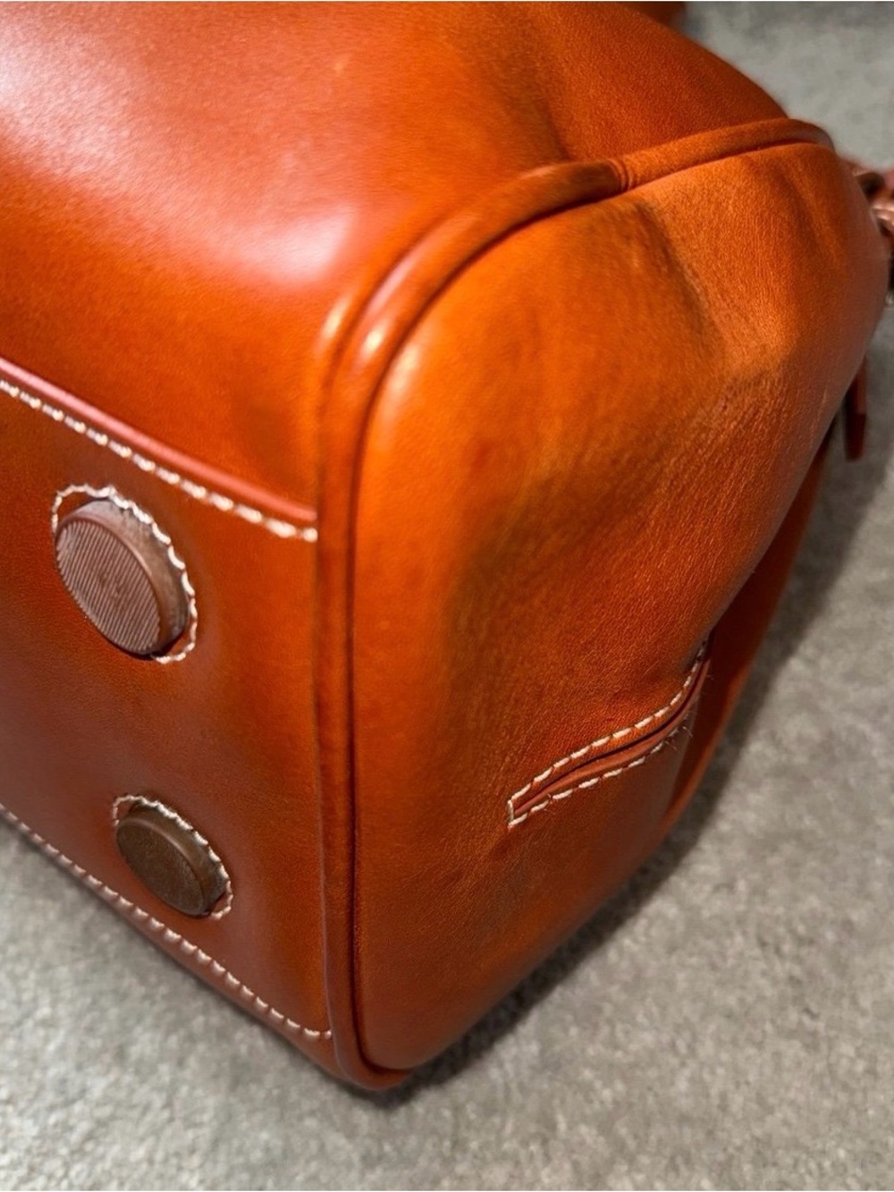 Dooney & Bourke Florentine Toscana Front Pocket Satchel in ginger with strap - Picture 6 of 12